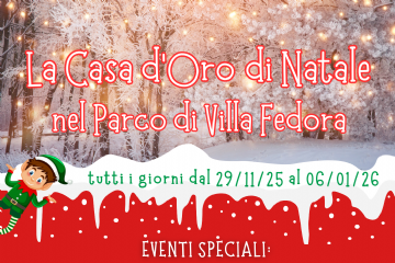 Natale a Baveno. Quest’anno un importante novit&#224; oltre alle classiche iniziative: la Casa d’Oro di Natale nel Parco di Villa Fedora.