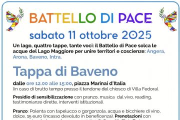 Battello di Pace: tappa di Baveno. Un lago, quattro tappe, tante voci per unire territori e coscienze. 