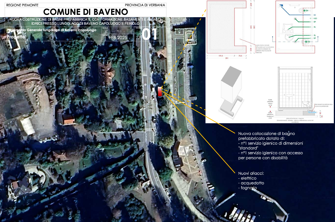 Progetto bagni lungo lago 2025